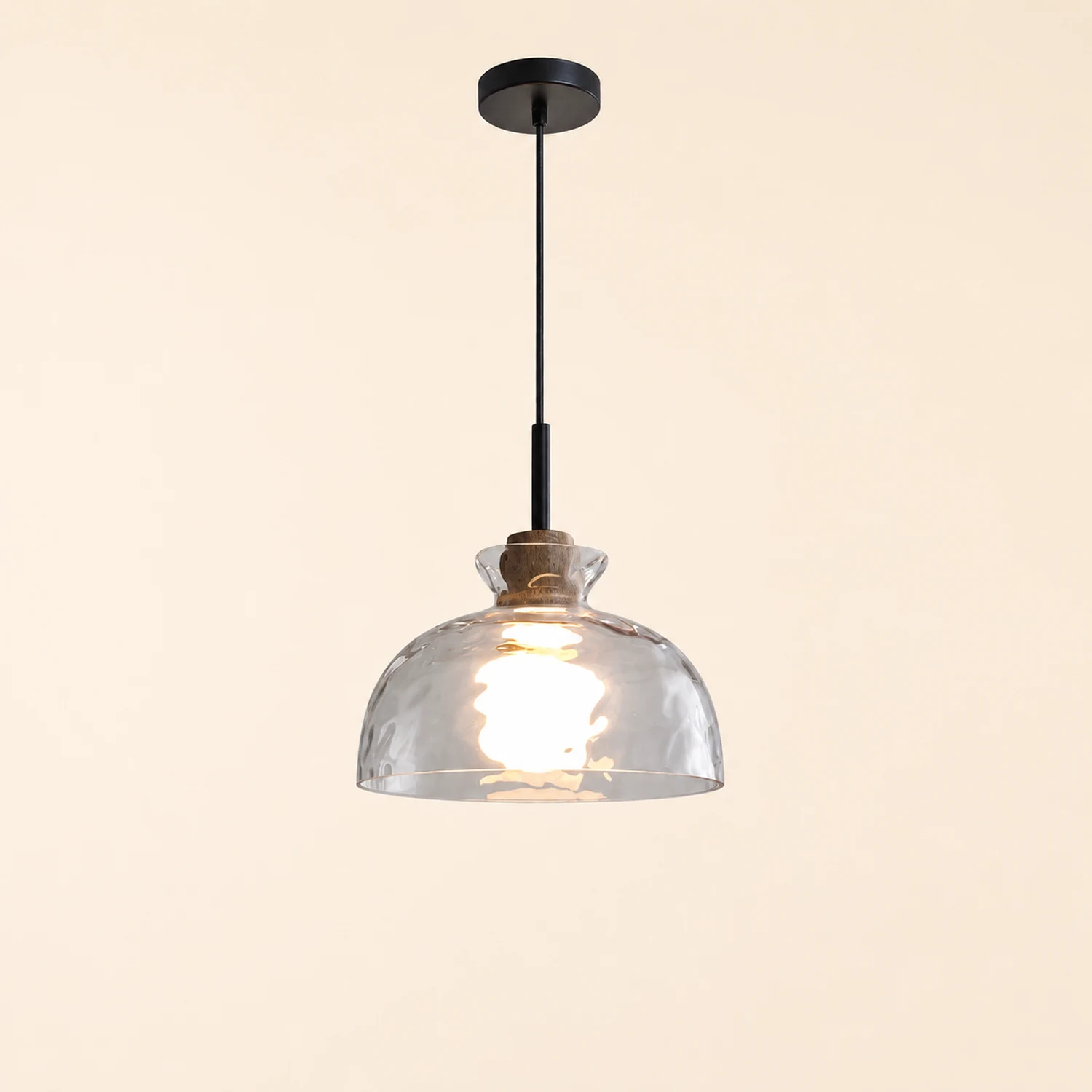 Levy Minimalist Geometric Glass Pendant Light, Dining Room - Lumpaz