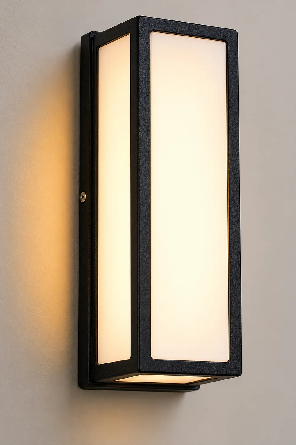 Orr Modern Waterproof Metal Cross Outdoor Wall Lamp, Black - Lumpaz