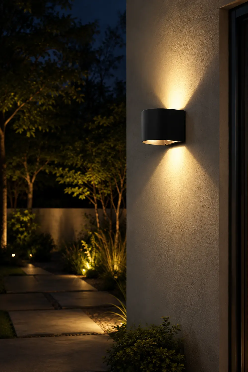 Orr Modern Cylinder Metal Outdoor Wall Lamp, Balck - Lumpaz