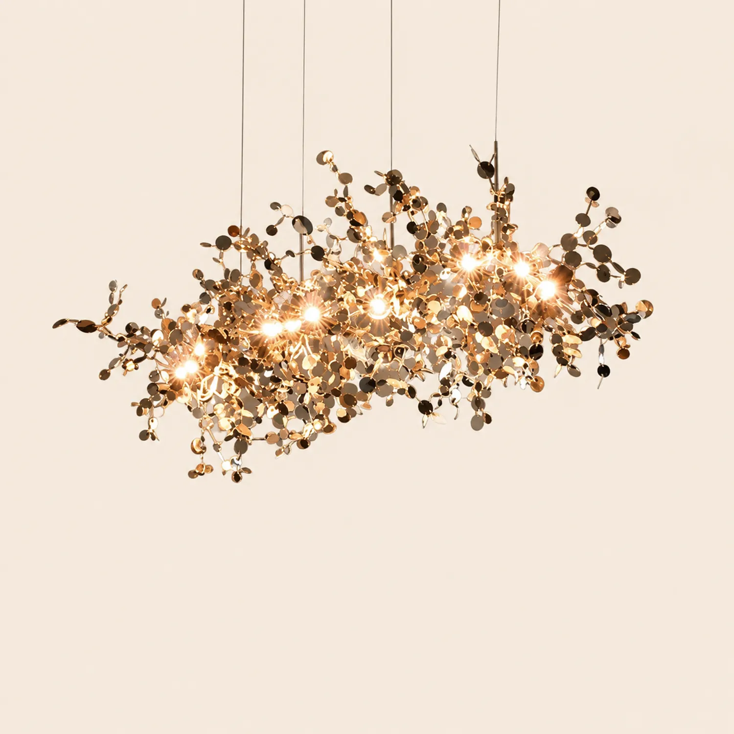 Ophelia Artsy Classy Cluster Fireworks Pendant Light, Stainless steel - Lumpaz