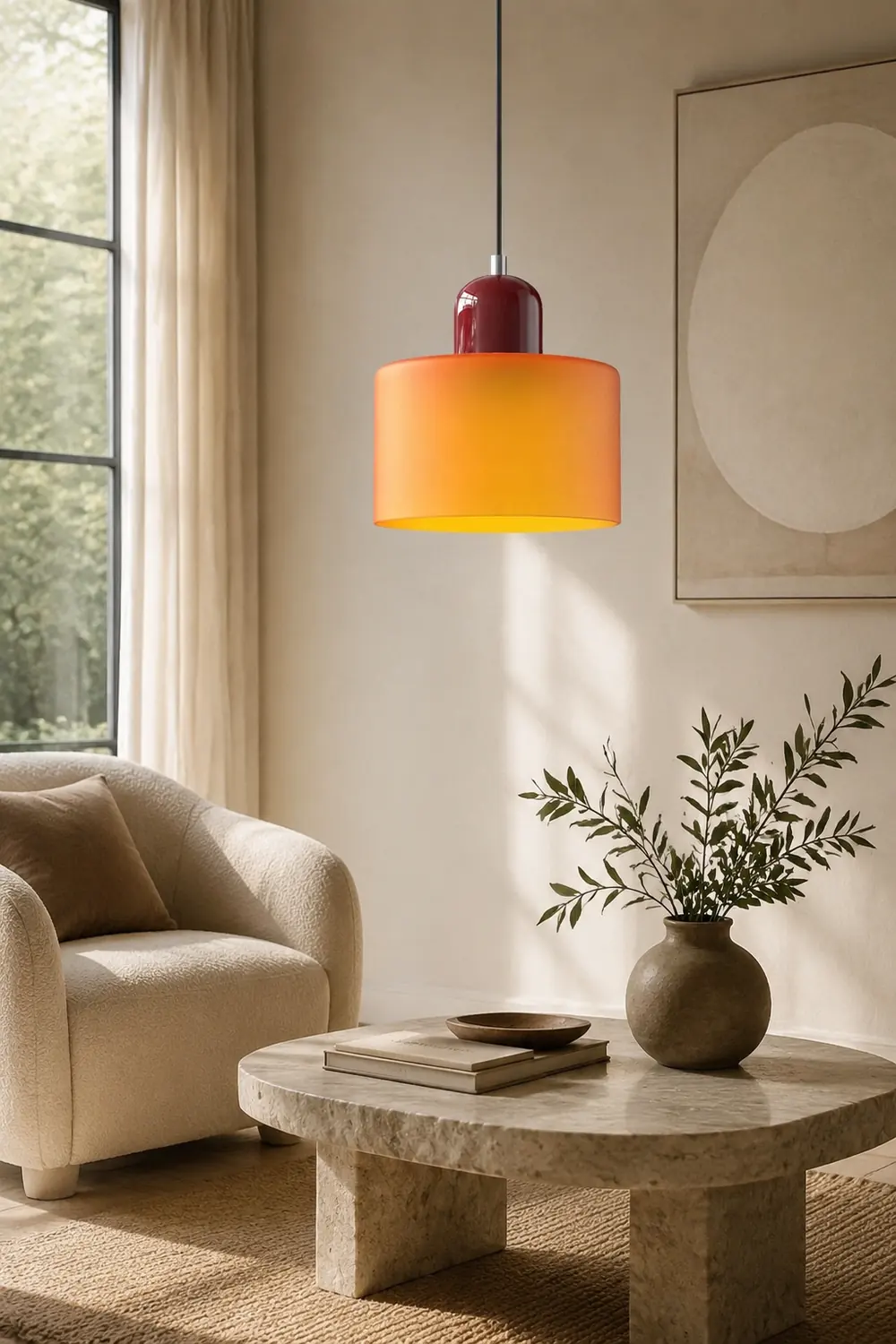Morandi Modern White Glass Kitchen Island Pendant Light - Lumpaz