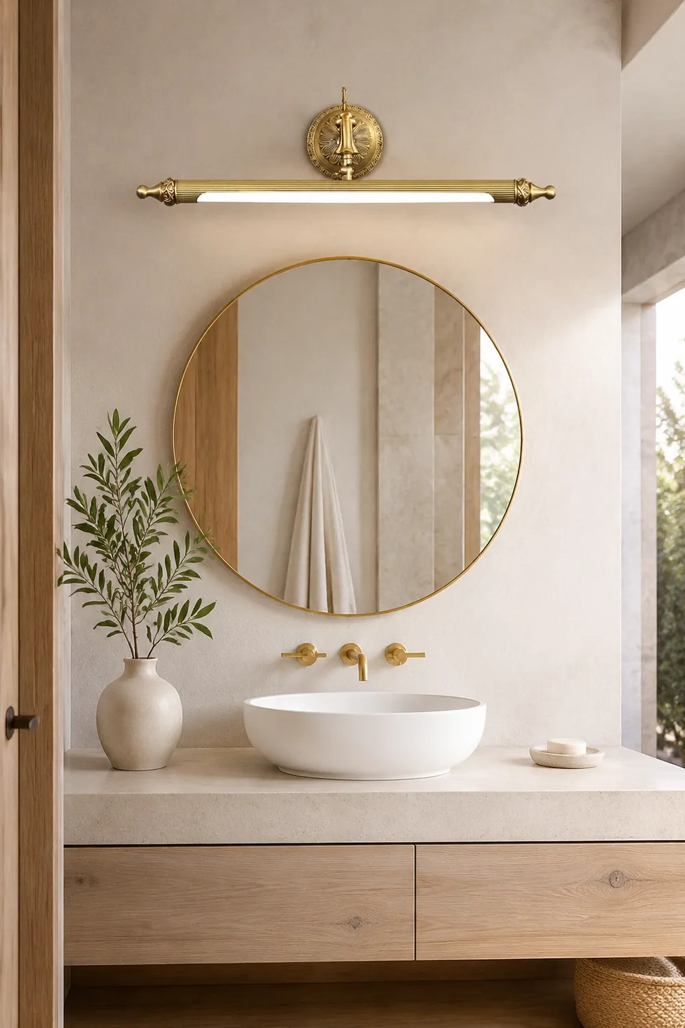 Félicie Vintage Linear Resin&Glass Wall Lamps, Gold - Lumpaz