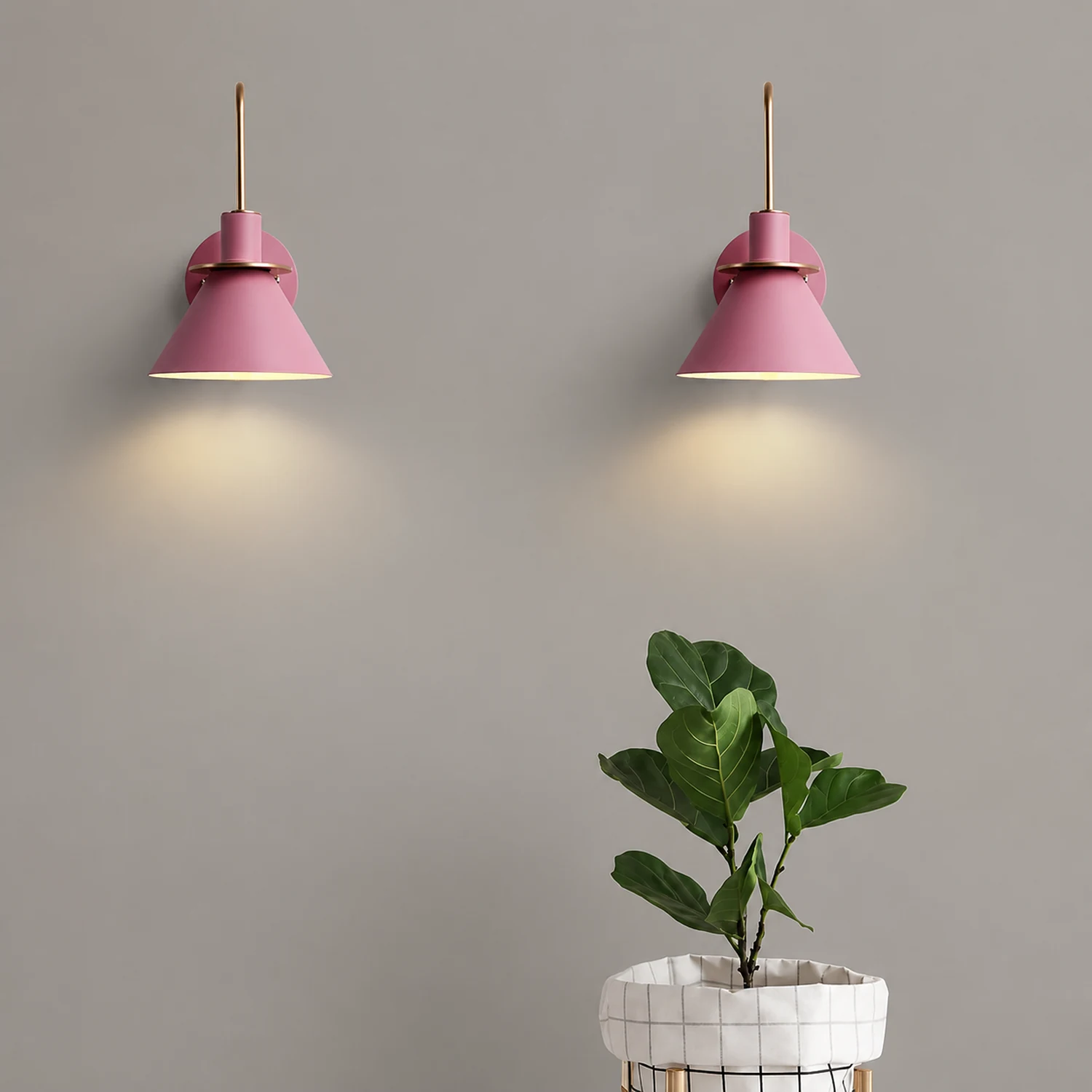 Morandi Vintage Horn Shape Metal Wall Lamp, Living room/Bedroom/Bathroom - Lumpaz