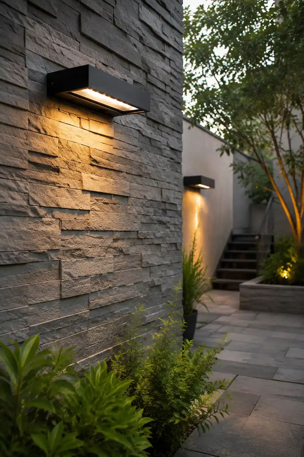 Orr  Modern Metal/Acrylic Solar Waterproof Outdoor Wall Lamp, Black - Lumpaz