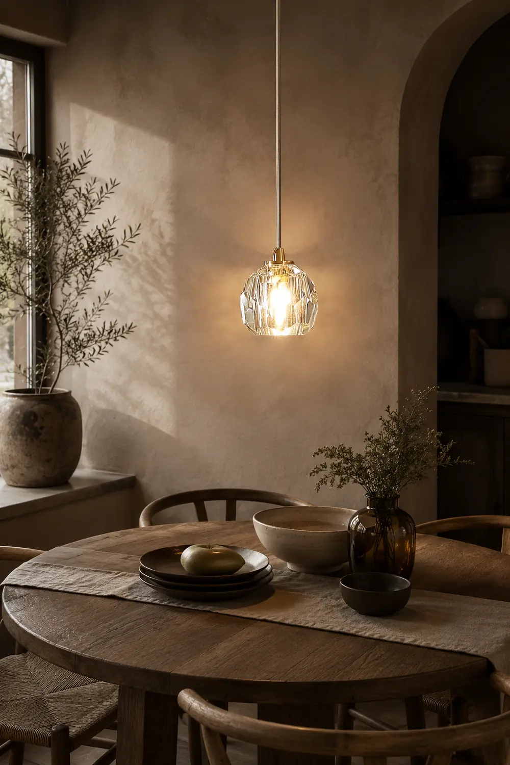 Luxury Globe Metal/Glass Pendant Light, Clear, Bedroom - Lumpaz