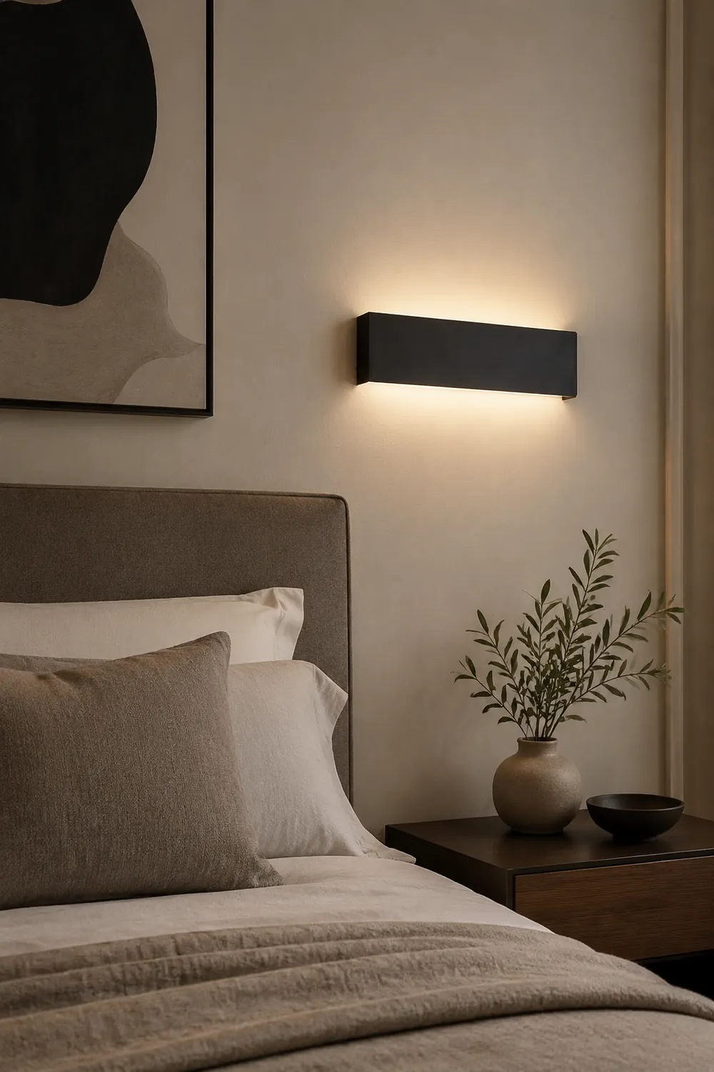 Edge Minimalist Rectangular Wall Lamp Black/White/Gold Bathroom - Lumpaz