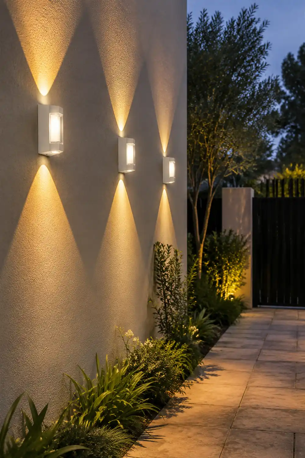 Orr Nordic Up Down Acrylic Outdoor Wall Lamp, White/Black - Lumpaz
