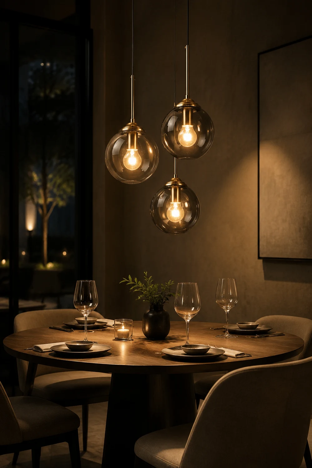 Valentina Designer Bubble Glass Pendant Light Smoke/Clear/Amber - Lumpaz