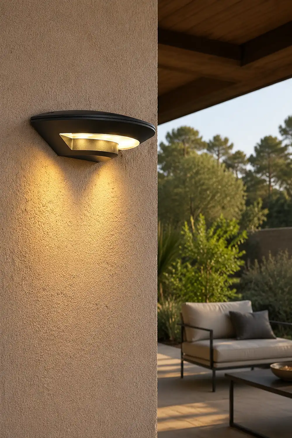 Orr Wall Lamp Flying Saucer, Metal LED, Black, Outdoor - Lumpaz