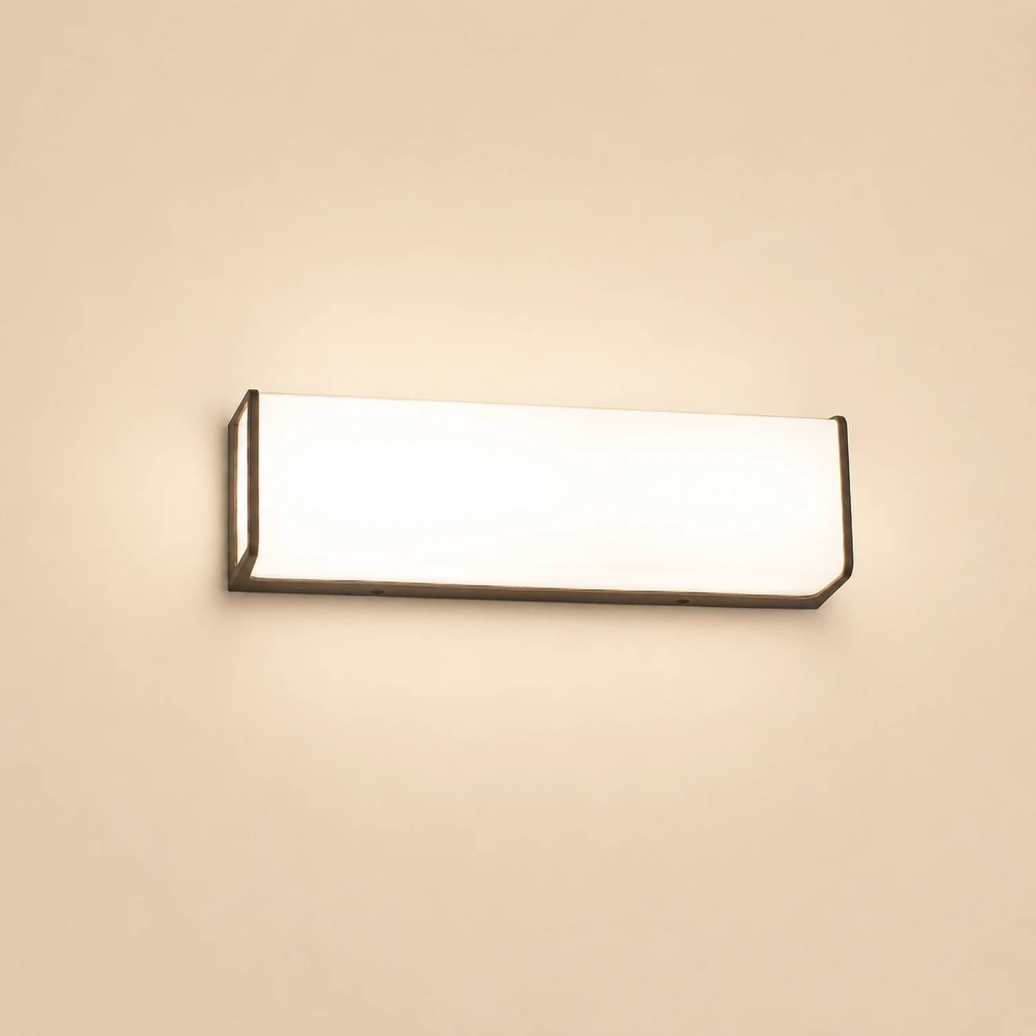 Orr Modern Minimalist Rectangular Acrylic Sensor Solar Outdoor Wall Lamp, Black/White - Lumpaz
