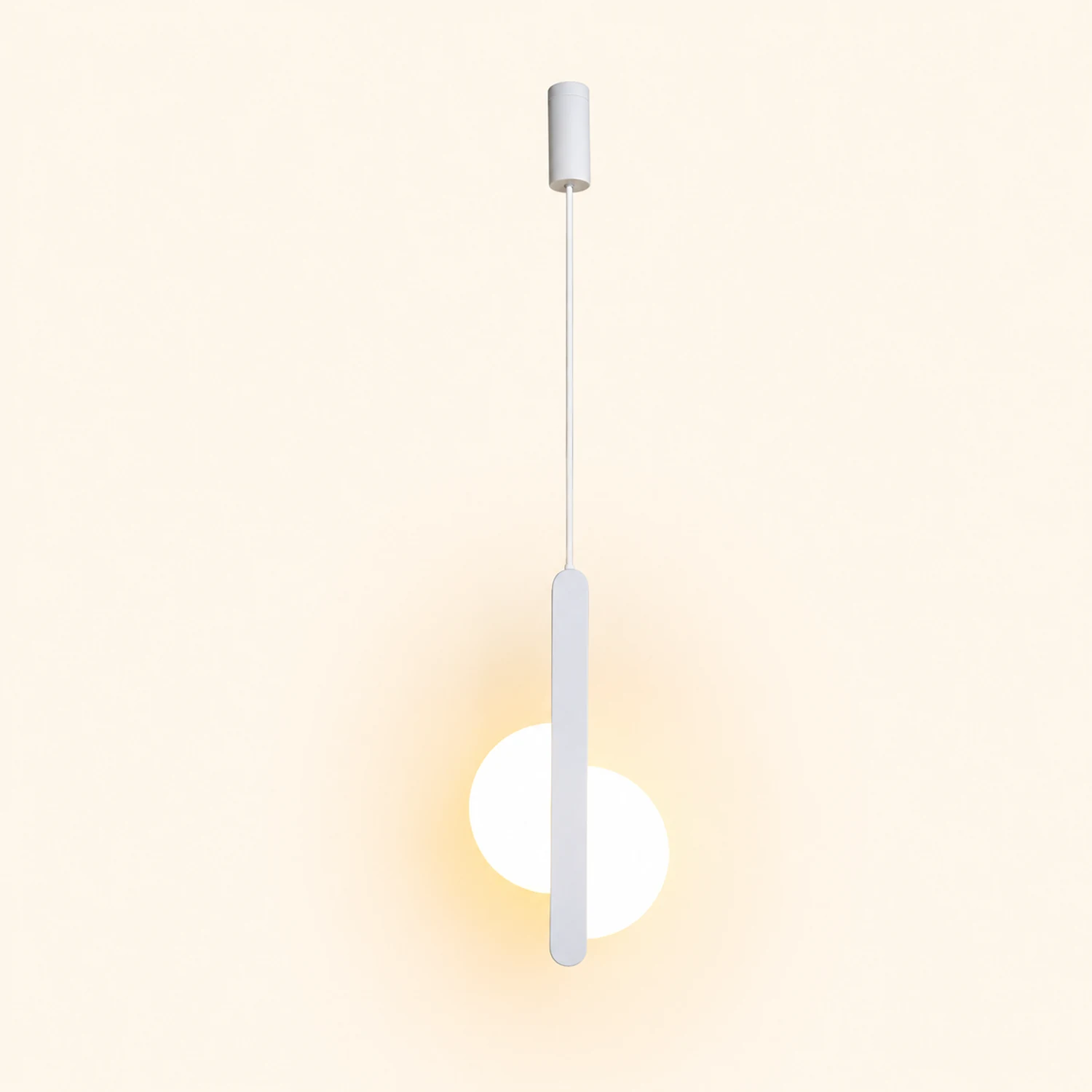 Nyla Modern Minimalist LED Hanging Pendant Lights Black White Bedroom - Lumpaz
