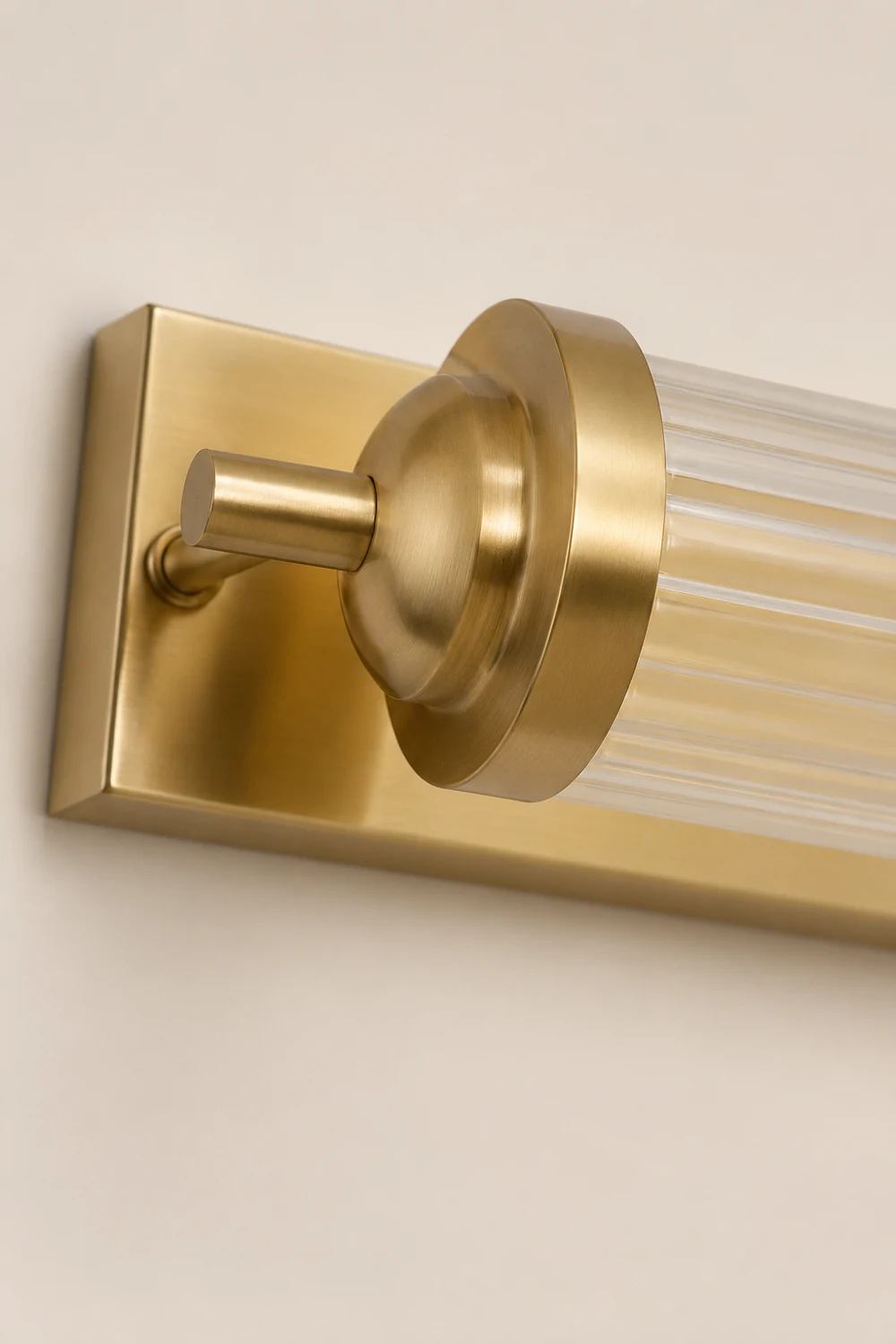 Kristy Modern Cylindrical Metal/Crystal Mirror Front Wall Lamp, Gold - Lumpaz