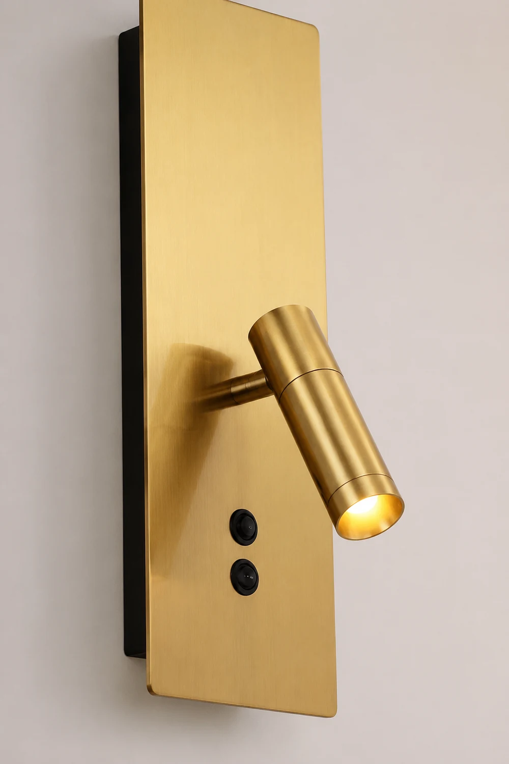 Orr Modern Flashlight Metal/Acrylic Wall Lamp Spotlight, Gold/Black/White - Lumpaz