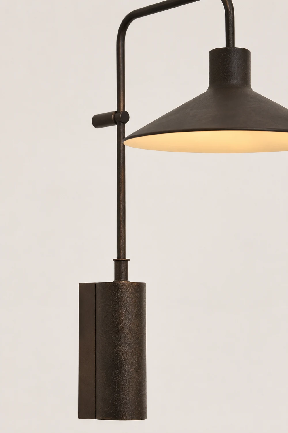 Carins Modern Minimalist Wide Cone Shape Metal Outdoor Waterproof Wall Lamp, Coffee/Green - Lumpaz