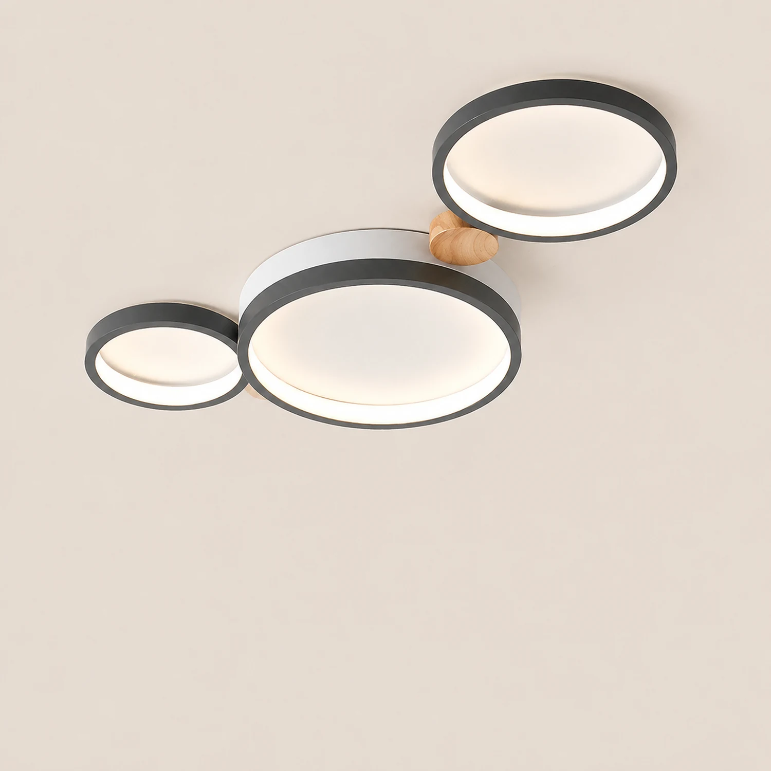 Sienna Round Flush Mount Ceiling Light White Gray Green Bedroom - Lumpaz