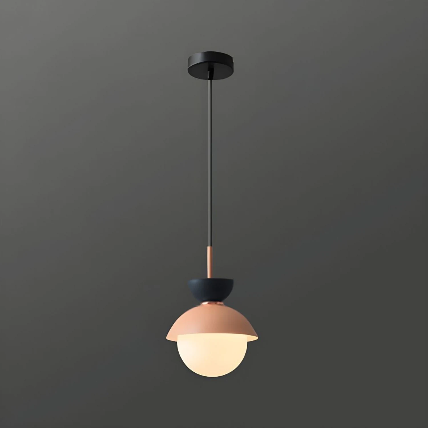 Cairns Nordic Metal Colorful Globe Pendant Light, Bedroom - Lumpaz