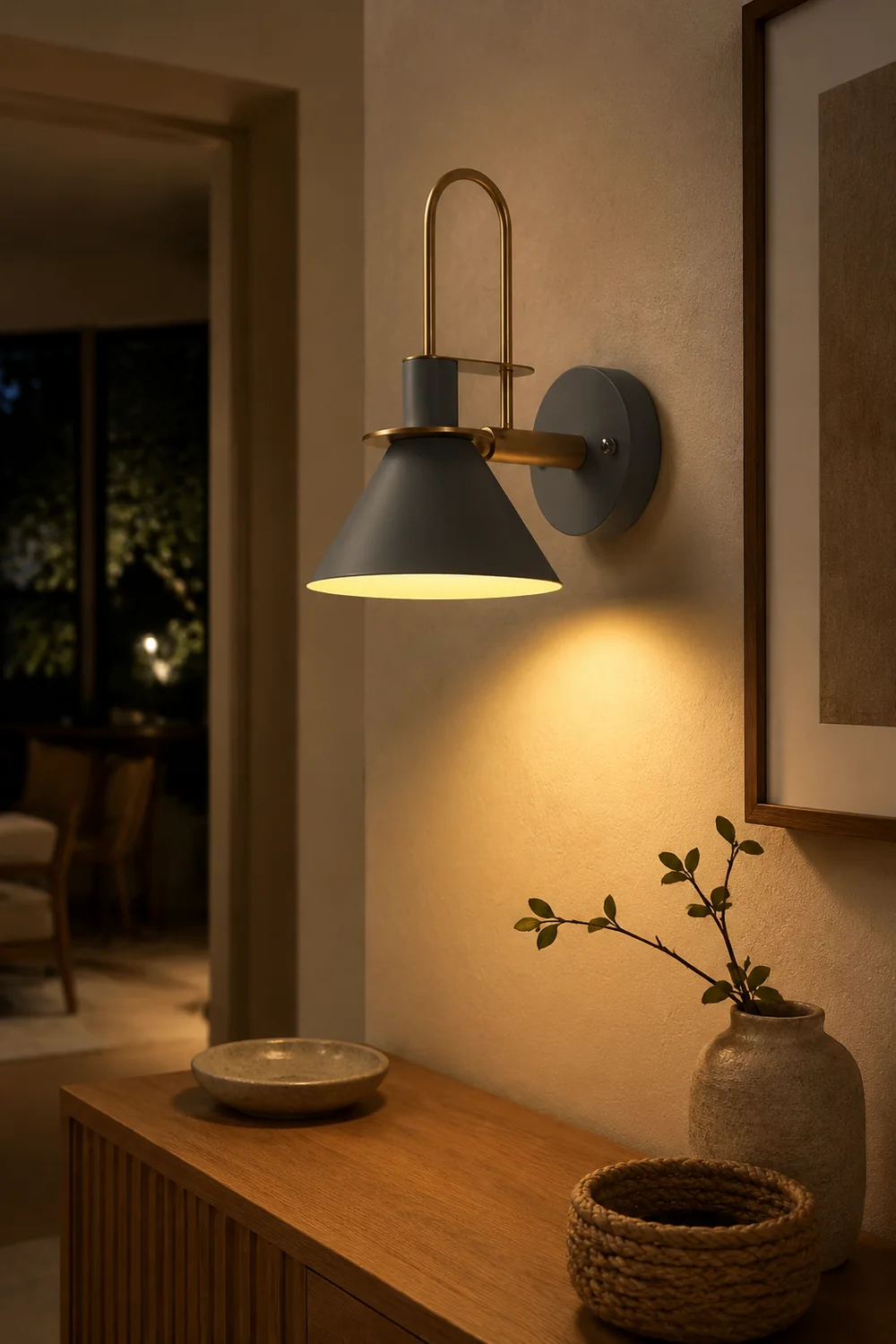 Morandi Vintage Horn Shape Metal Wall Lamp, Living room/Bedroom/Bathroom - Lumpaz