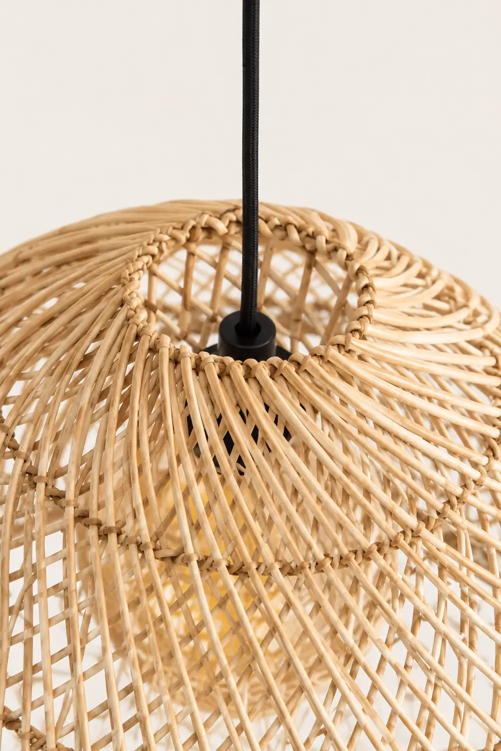 Muto Rustic Boho Rattan Pendant Light, Living Room - Lumpaz