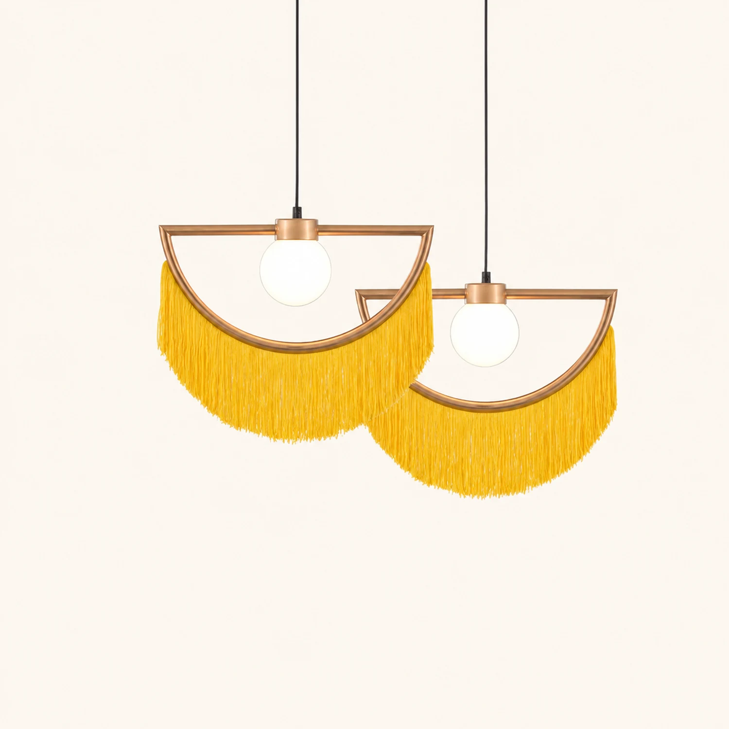 Minori Retro Fringe Fabric Pendant Light - Lumpaz