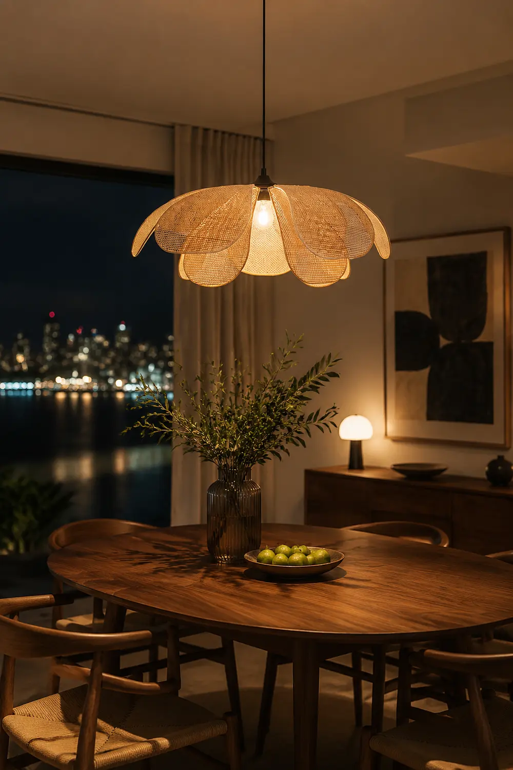 Ritta Handmade Pendant Light, Rattan/Willow Weave - Lumpaz