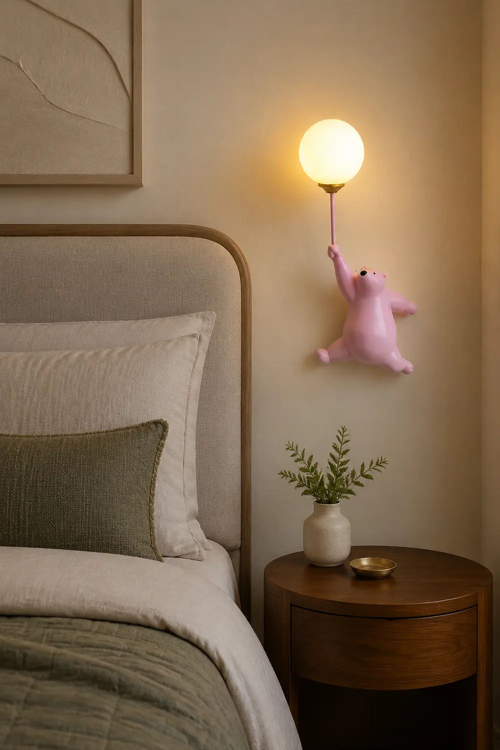 Fateh Wall Reading Lamp Bear Balloon Bedroom/Bedside/Study - Lumpaz