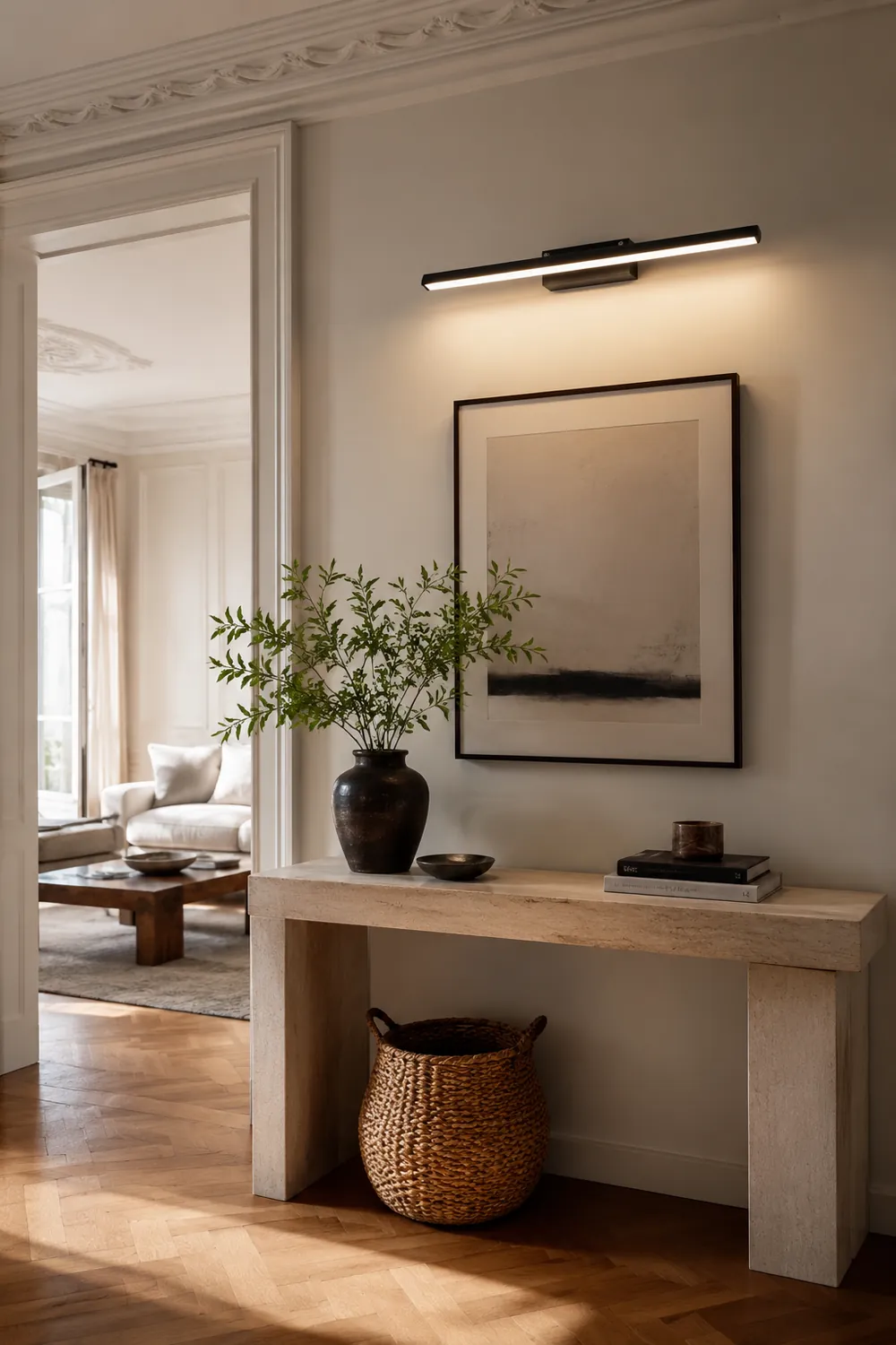 Edge Industrial Linear Metal/Acrylic Wall Lamp, Black - Lumpaz