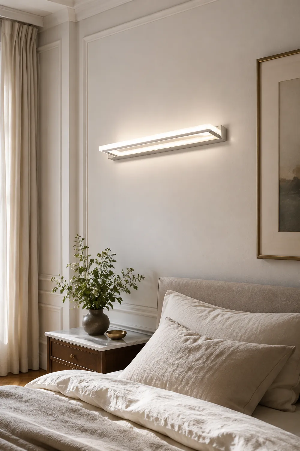 Leigh Rectangular Led Mirror Front Vanity Wall Mount Light, Bathroom, White - Lumpaz