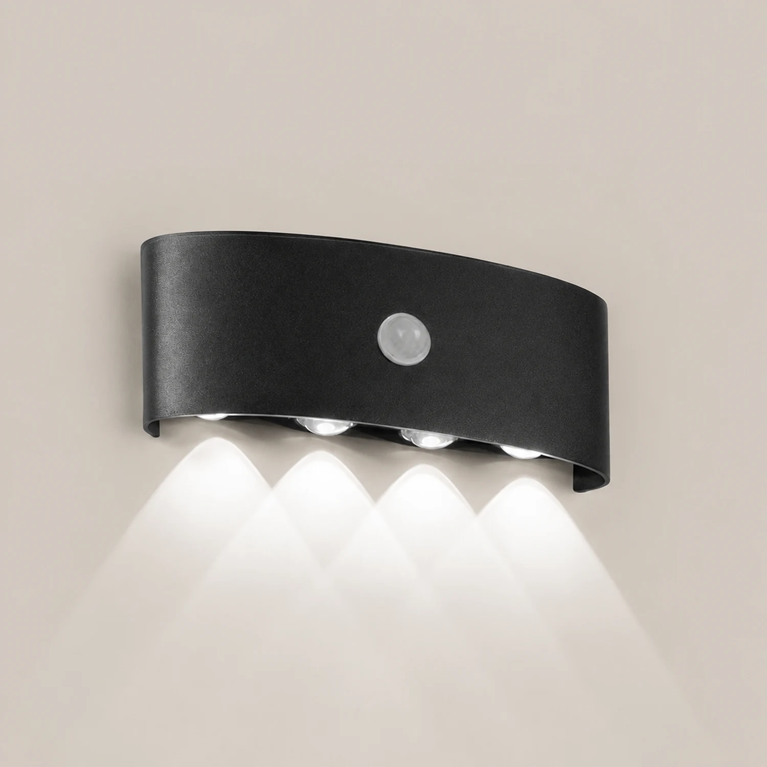 Orr Modern Simple Metal/Acrylic Fixtures Up And Down LED Light Wall Lamp, Black/White - Lumpaz