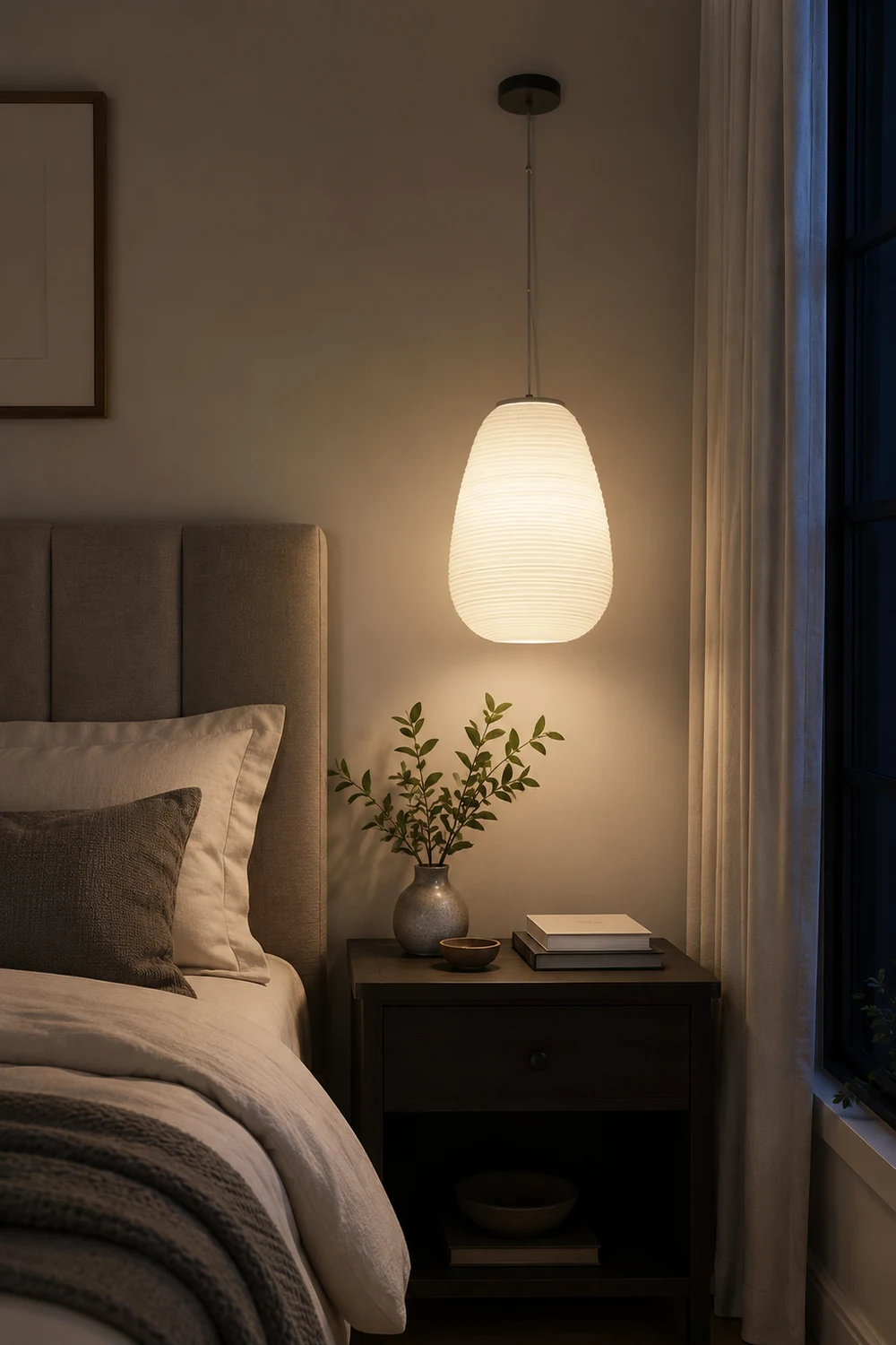 Renée Designer Glass/Metal Simple Pendant Light - Lumpaz