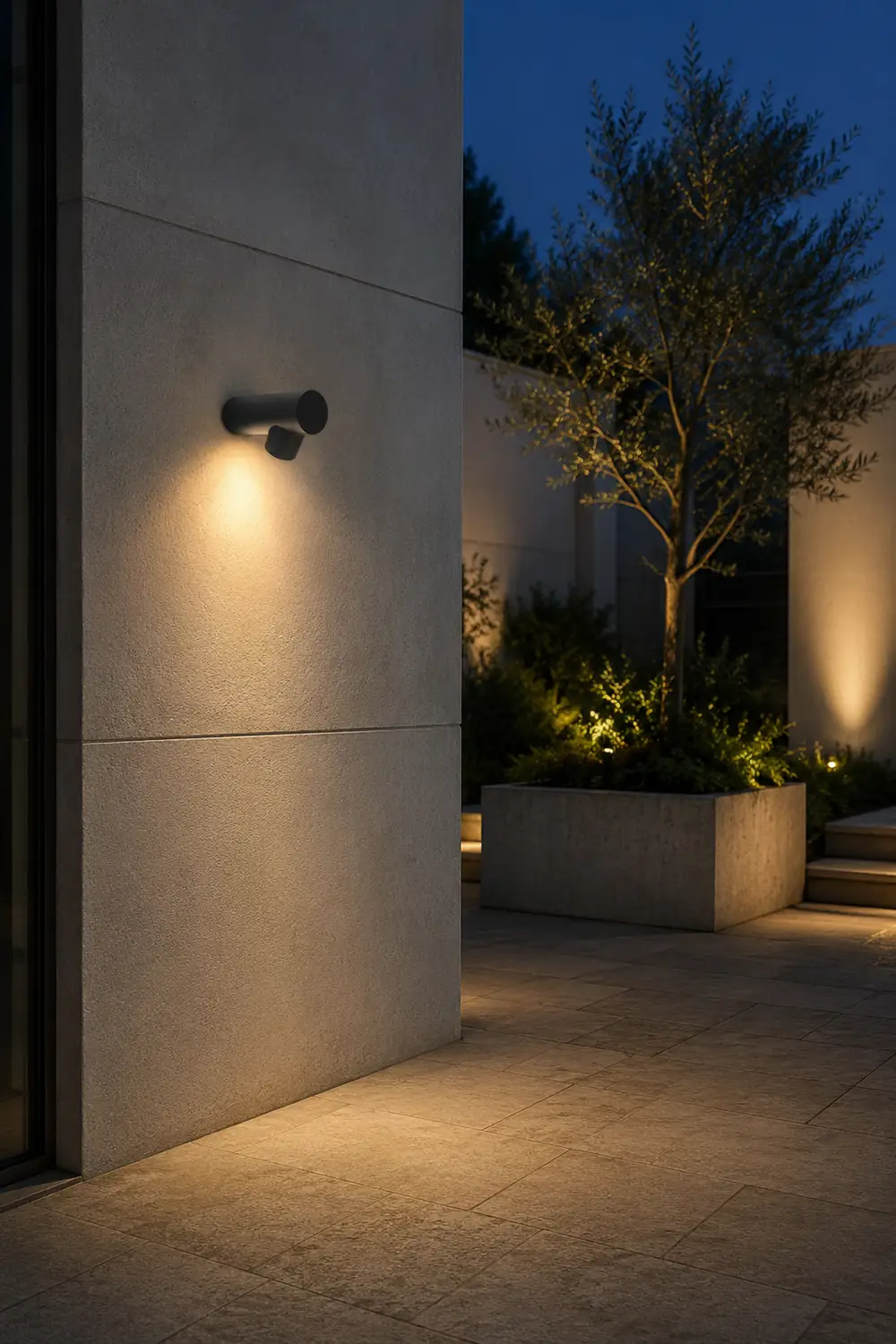 Orr Modern Waterproof Outdoor Wall Lighting, White & Black - Lumpaz