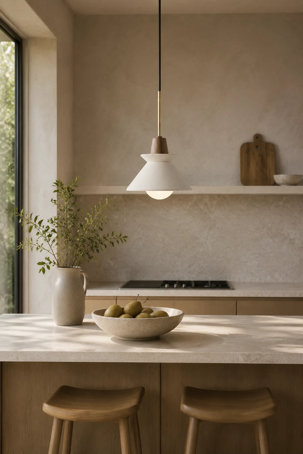 Ozawa Bowl Shade Pendant Light, White - Lumpaz