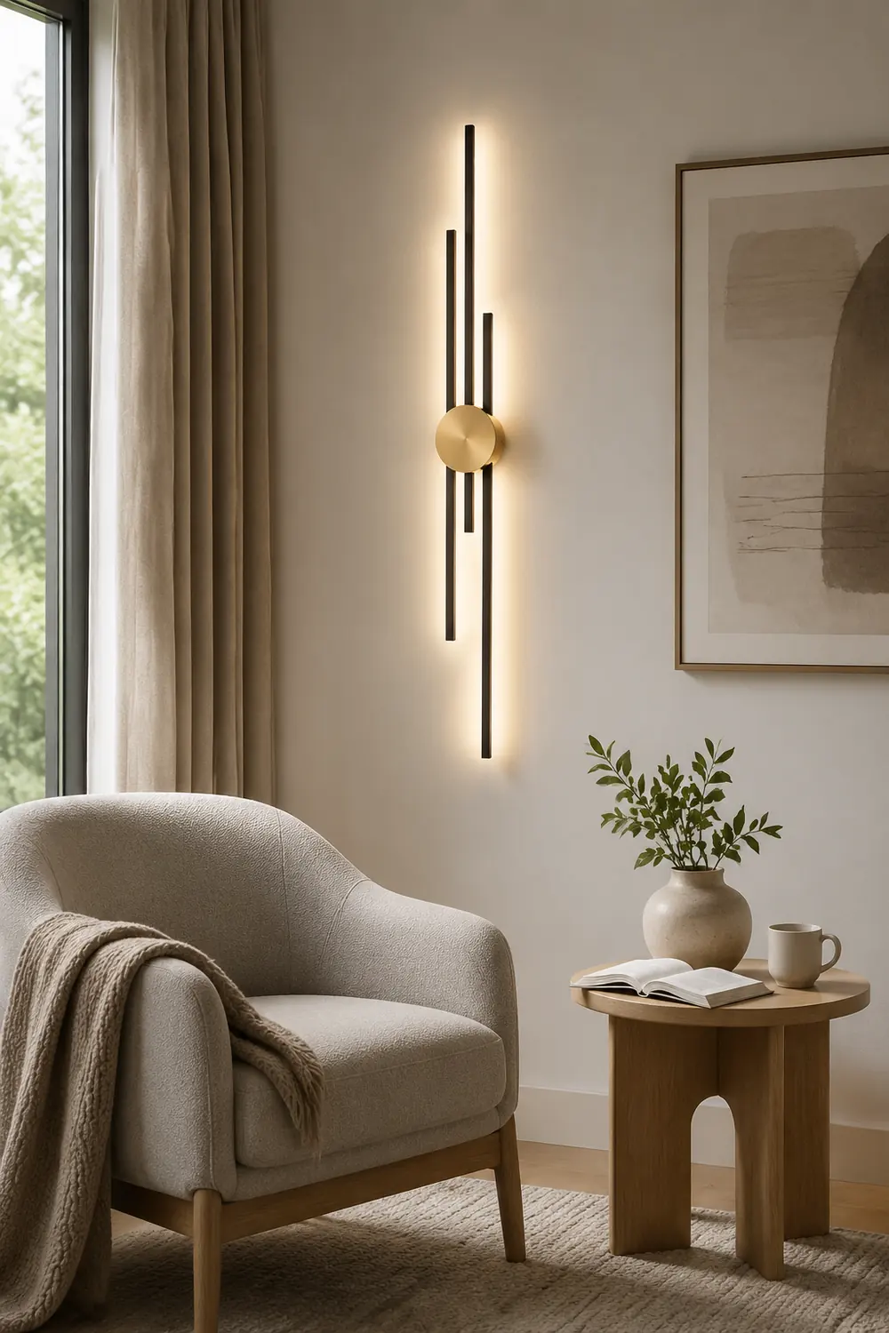 Alana Modern Linear 2 Color Metal Wall Lamp - Lumpaz