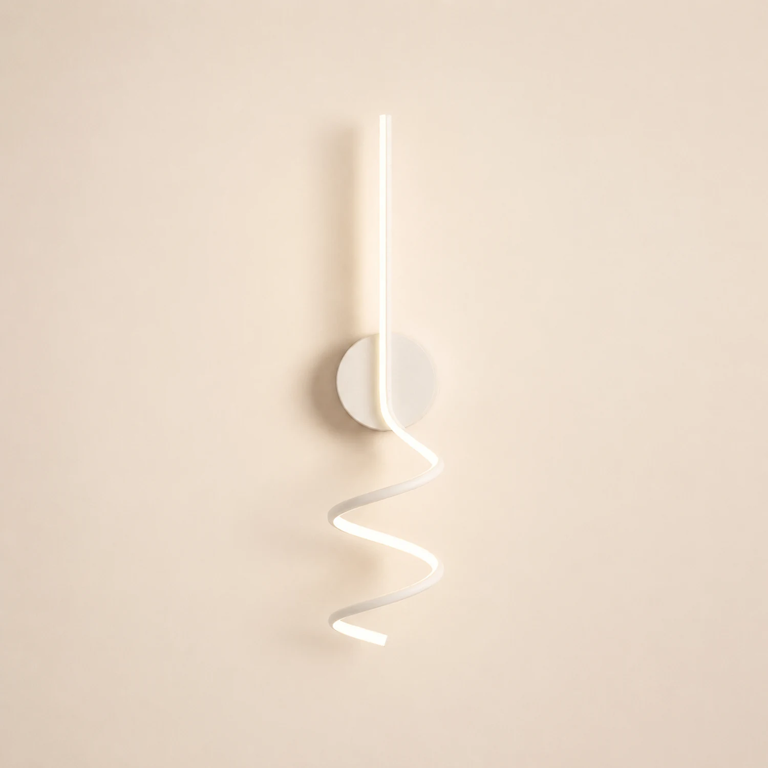 Modern LED Art Interior Wall Light Spiral, Black & White - Lumpaz
