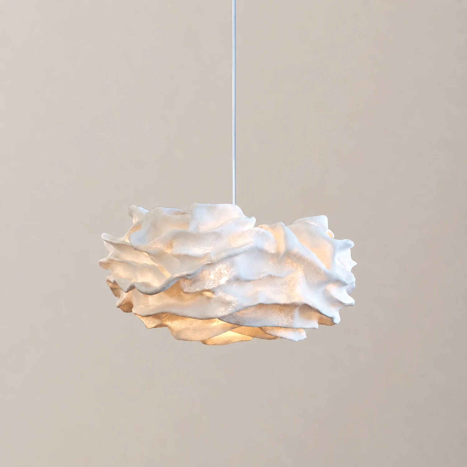 Renée Modern Art Deco White Pendant Lights, Metal Shade - Lumpaz