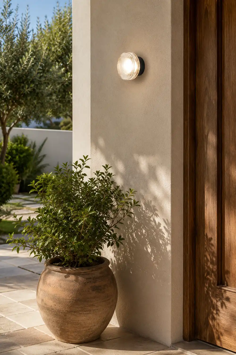 Valentina Modern Mini Bubble Metal/Glass Outdoor Wall Lamp, Transparent - Lumpaz