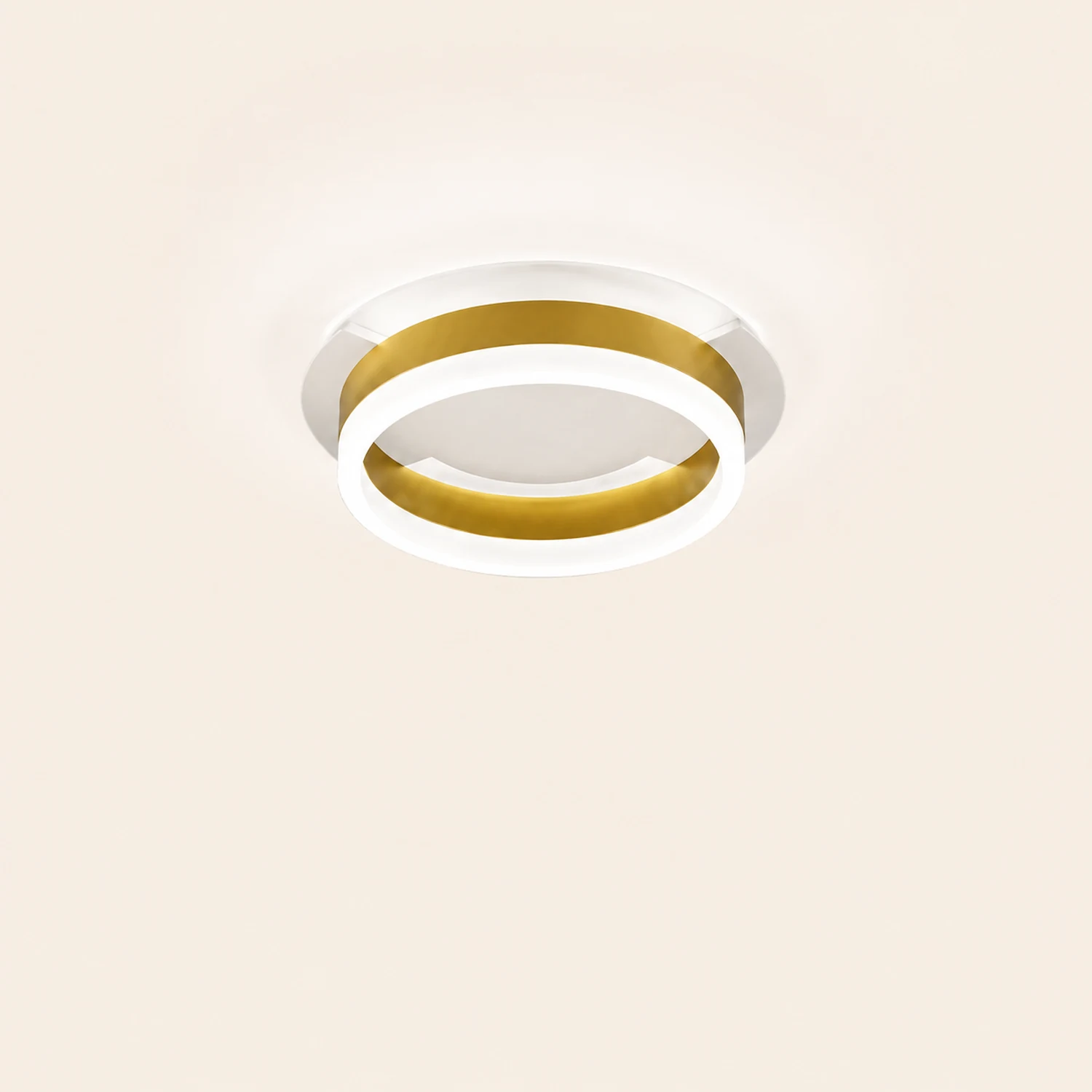 Amos Modern Simple Gold Flush Mount Ceiling Light, Square/Round - Lumpaz