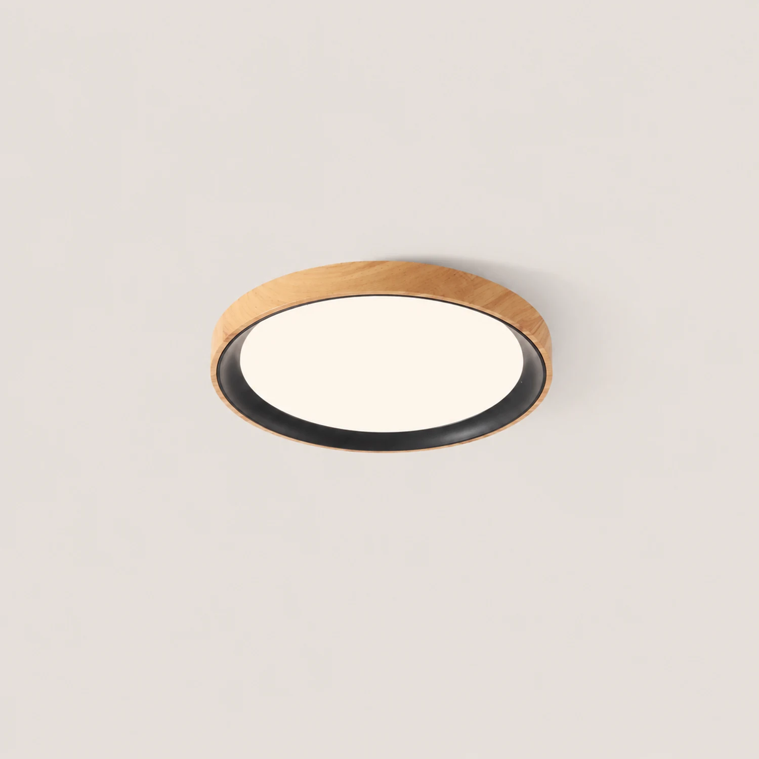 Quinn Modern LED Flush Mount Lighting White Wood/Acrylic Kitchen - Lumpaz