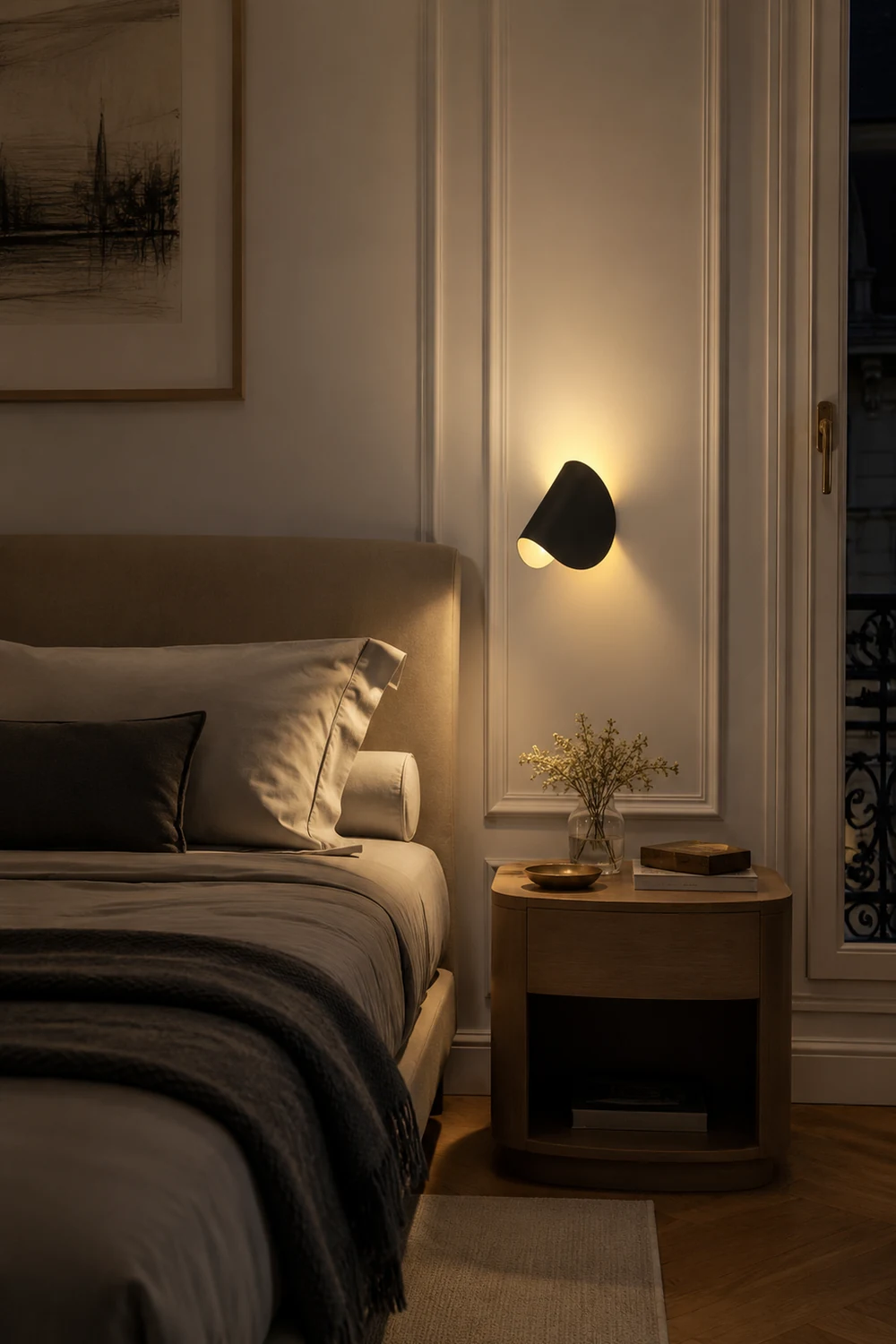 Eveline LED Wall Reading Lamp 360° Rotatable, Bedside & Living Room - Lumpaz