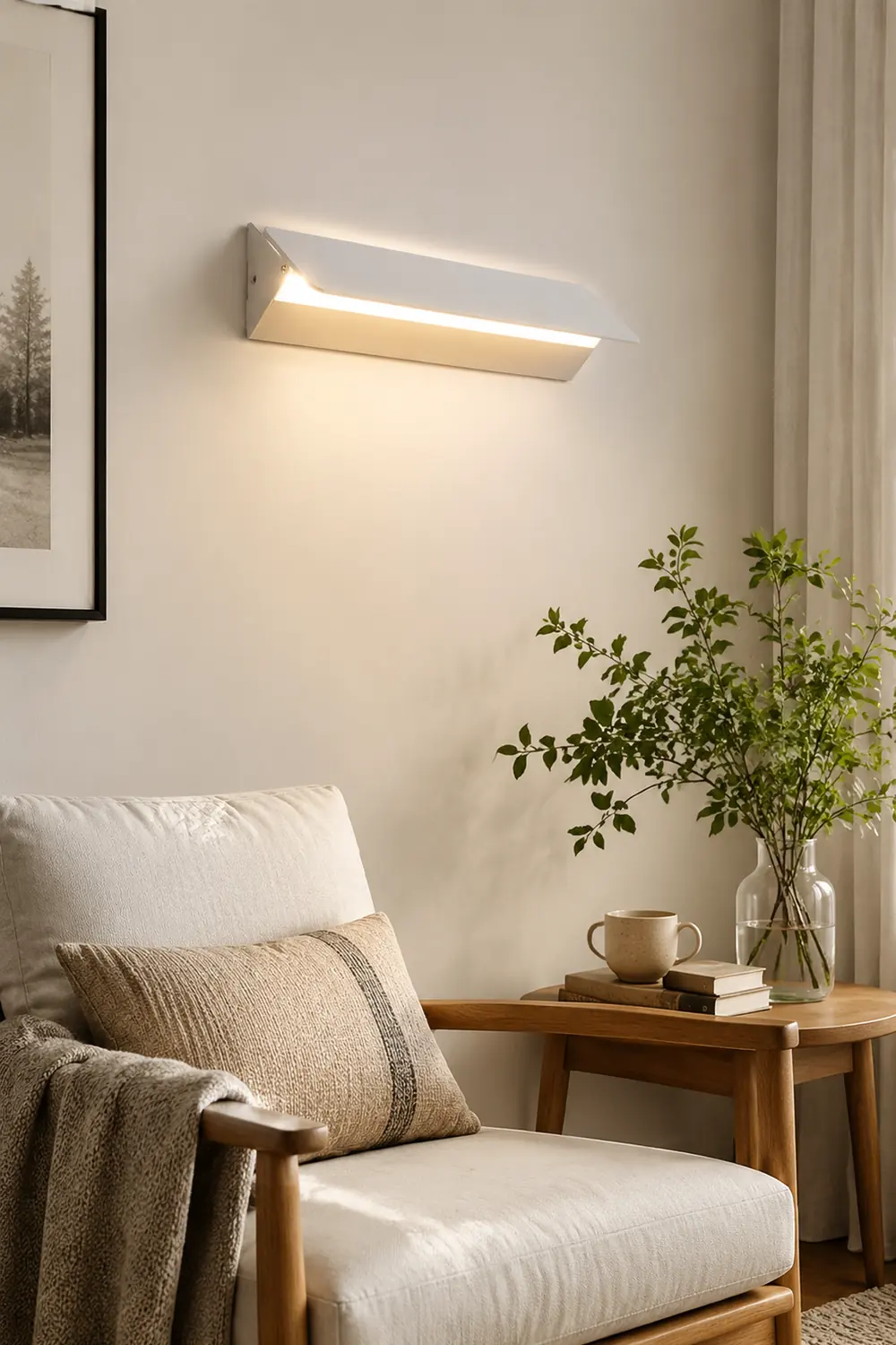 Orr LED Metal Indoor Wall Lamp Rotatable, White - Lumpaz