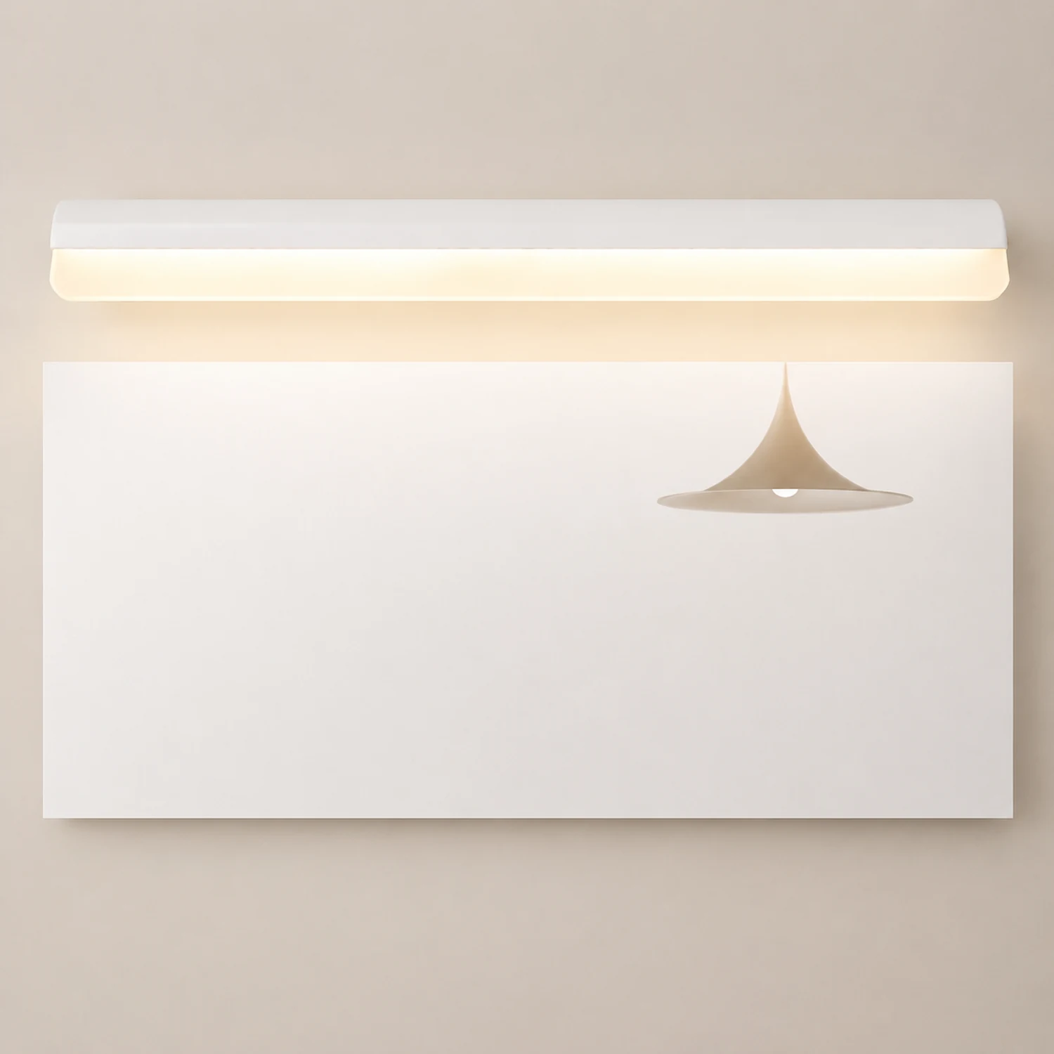 Edge Minimalist Mirror Front Vanity Wall Lamp, Black/White - Lumpaz