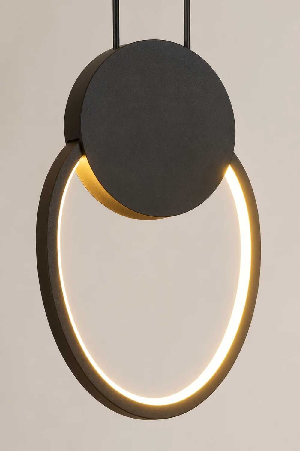 Nyla Modern Minimalist LED Hanging Pendant Lights Black White Bedroom - Lumpaz