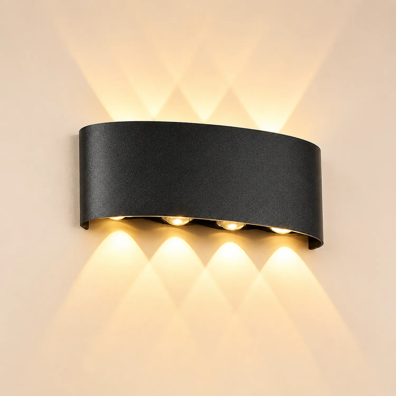 Orr Modern Simple Metal/Acrylic Fixtures Up And Down LED Light Wall Lamp, Black/White - Lumpaz