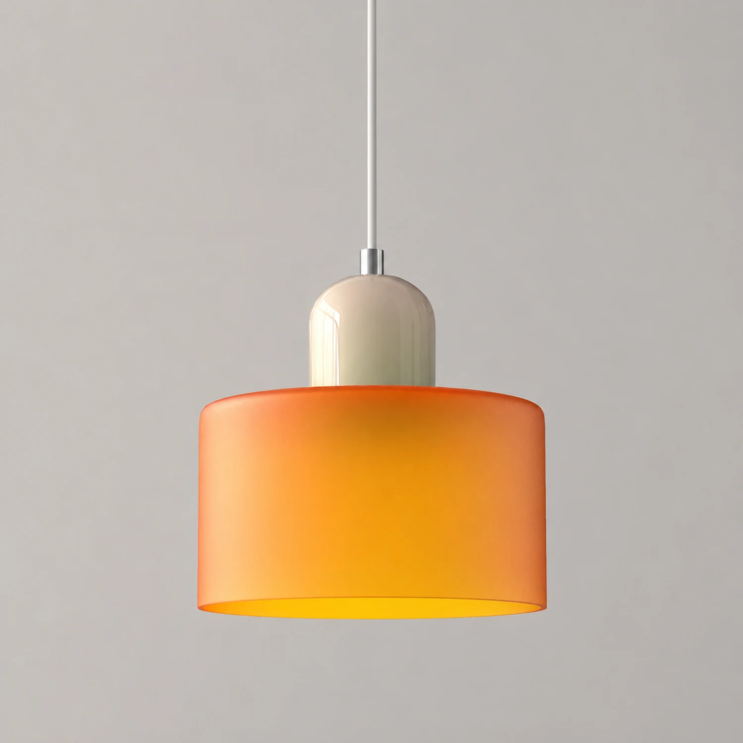 Morandi Modern White Glass Kitchen Island Pendant Light - Lumpaz