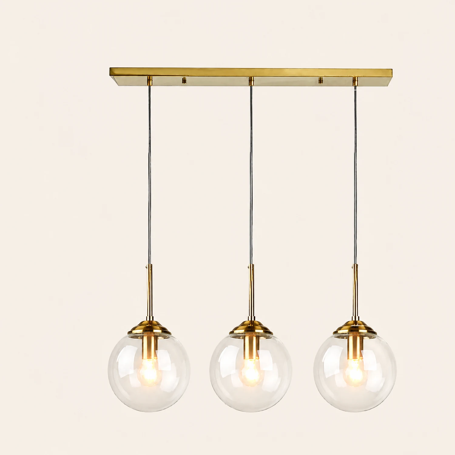 Valentina Designer Bubble Glass Pendant Light Smoke/Clear/Amber - Lumpaz