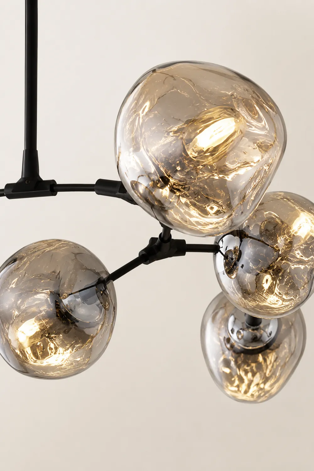 Mirza Modern Globe Lava 3 Pendant Light Fixture 3/6/8 Head - Lumpaz