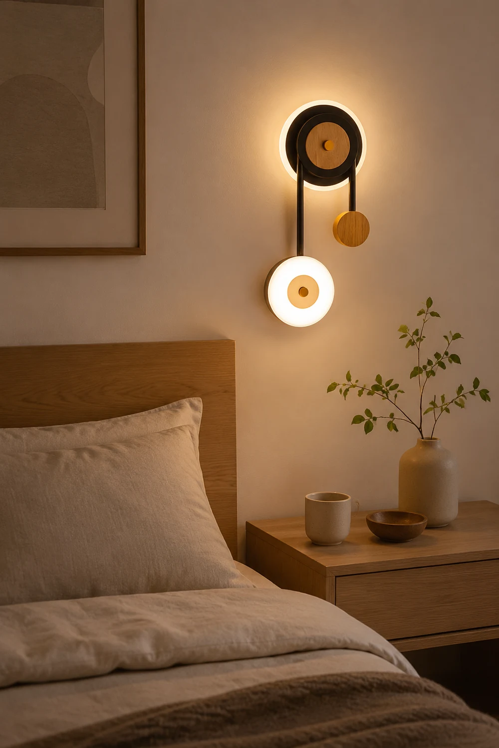 Nielsen 2 Light Decorative Wall Sconce Black, Wood - Lumpaz