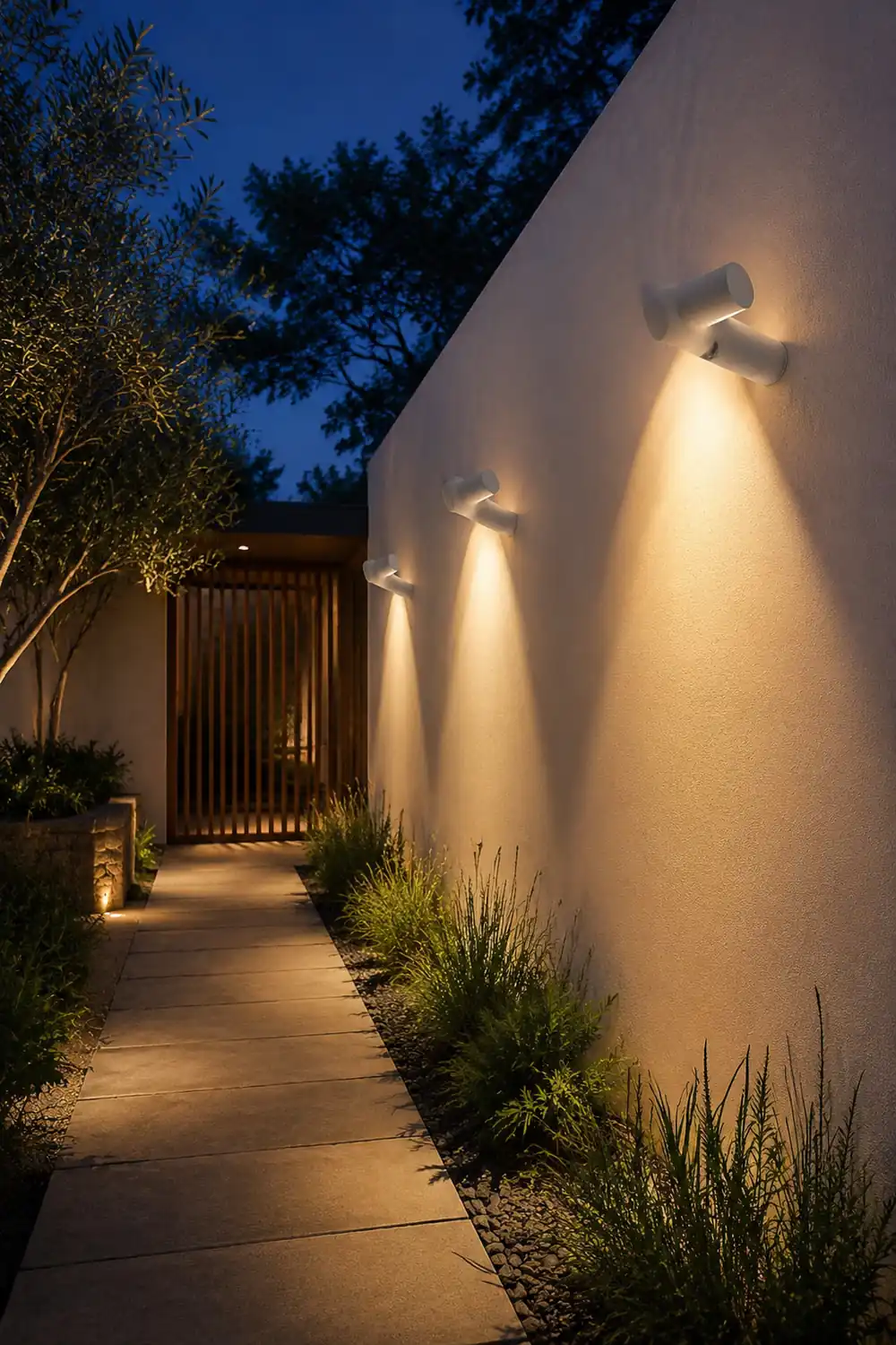 Orr Modern Waterproof Outdoor Wall Lighting, White & Black - Lumpaz