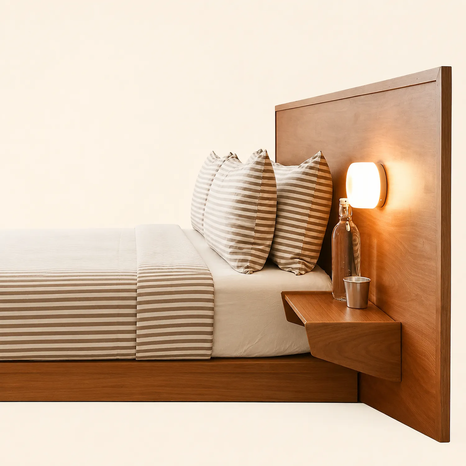 Hailie Modern Bedroom Indoor Wall Mount Lamp, Smoke Gray/Amber/White - Lumpaz