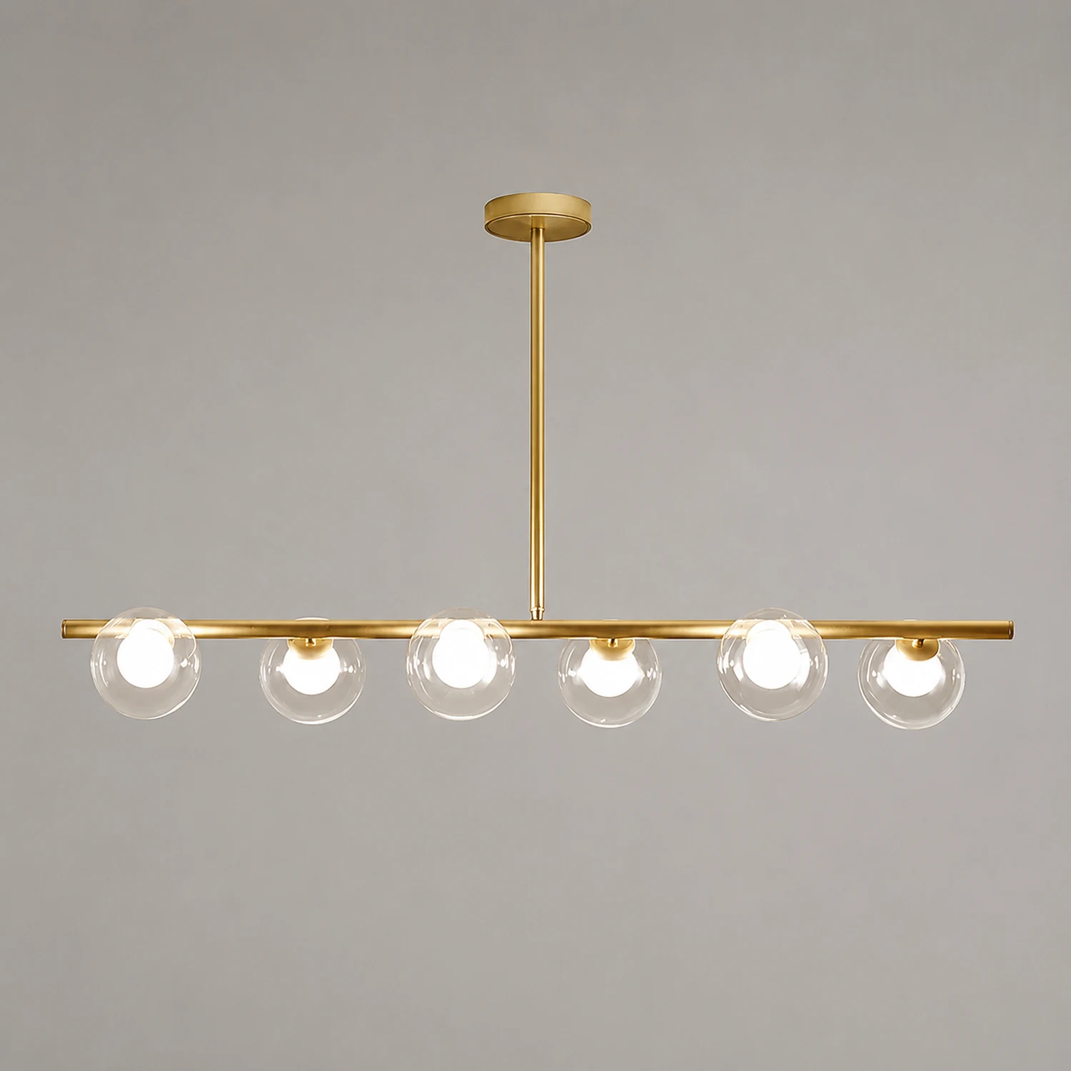 Valentina Nordic Linear Pendant Light Black Gold Kitchen Islands - Lumpaz