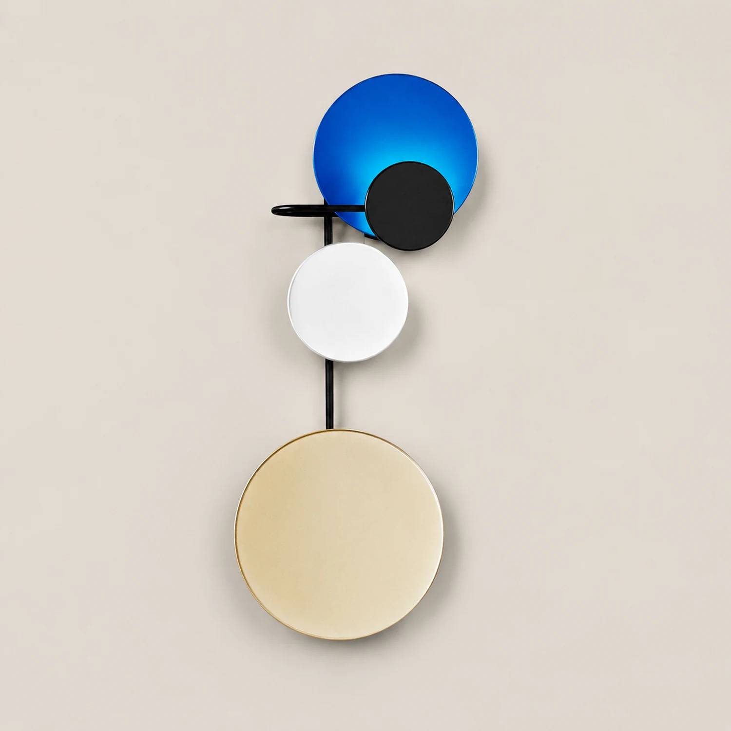 Emyr Modern Circular Metal Wall Lamp, Living Room - Lumpaz